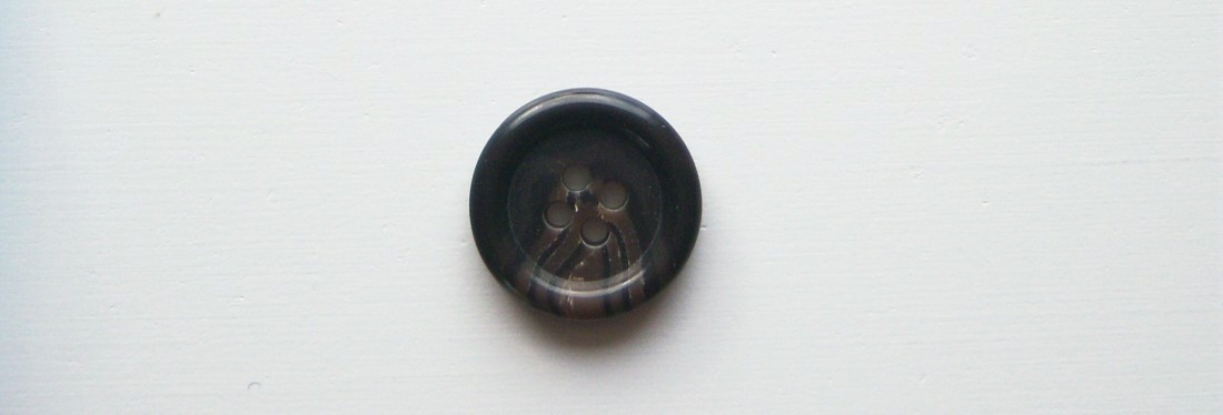 Black/Brown Marbled 3/4" Poly Button