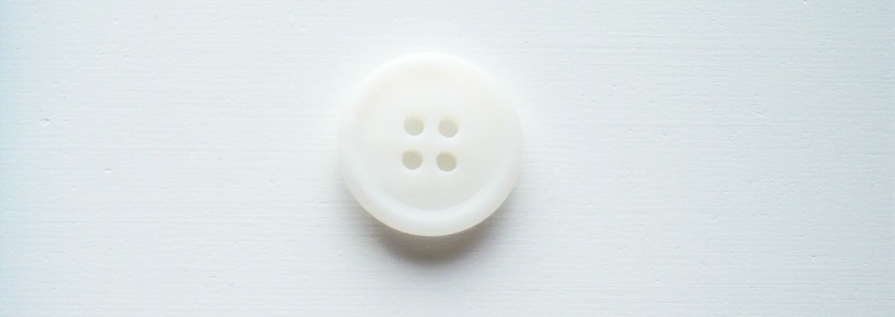 Matte White 3/4" Poly 4 Hole Button