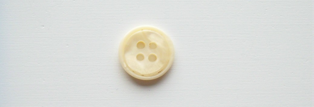 Cream Iridescent 9/16" Poly 4 Hole Button