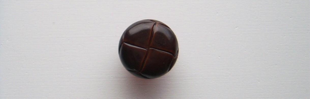 Espresso Faux Leather 5/8" Shank Button
