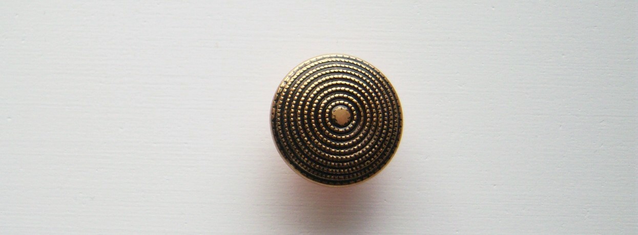 Black/Gold Rings 3/4" Shank Button
