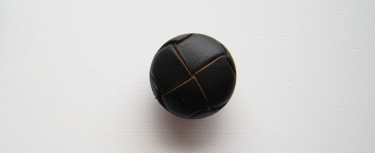 Mahogany Faux Leather 3/4" Shank Poly Button
