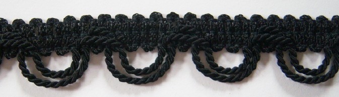 Black 7/8" Cord Loops Braid