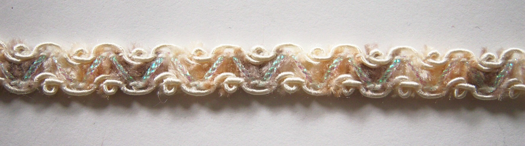 Ivory/Taupe Iridescent 1/2" Braid