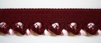 Wine/White/Dusty 7/16" Piping