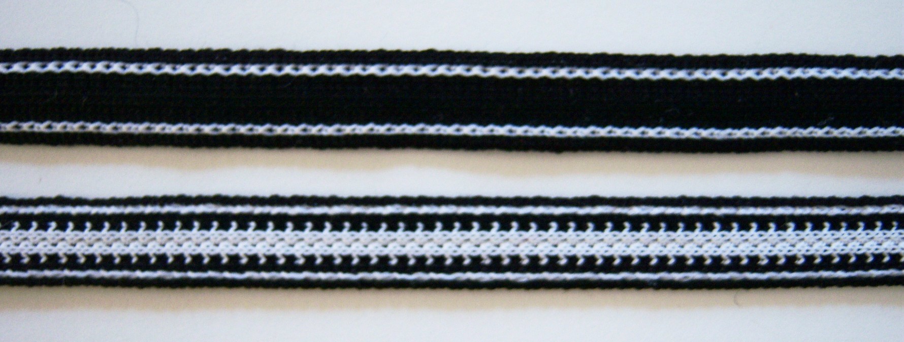 Black/White 1/2" Knit