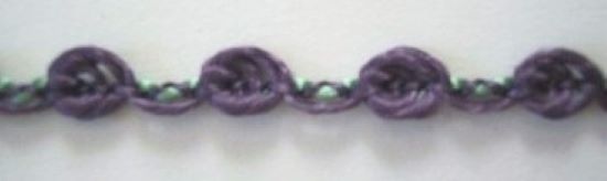 Victorian Purple/Mint 1/4" Rosebraid