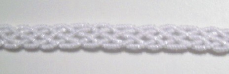 White Bead 3/8" Braid