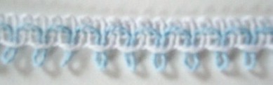 White/Baby Blue 3/8" Loop Braid