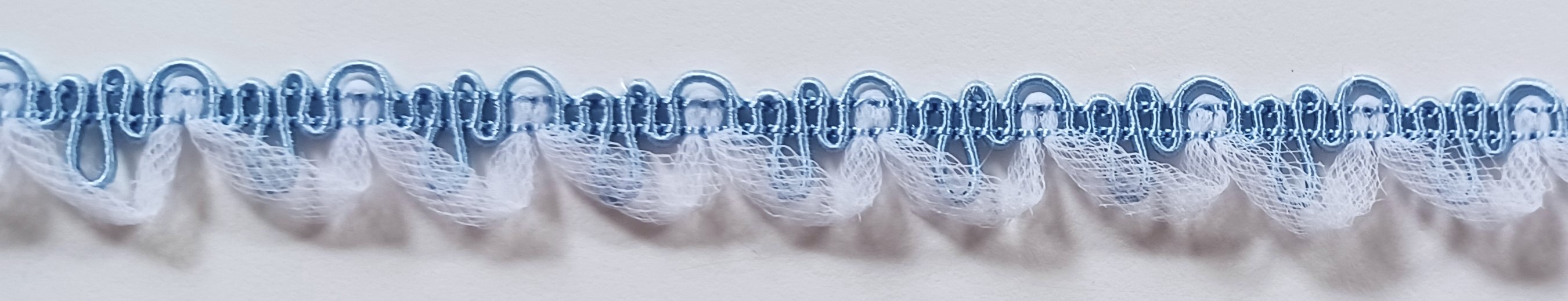 Blue/White 5/8" Tulle Loops