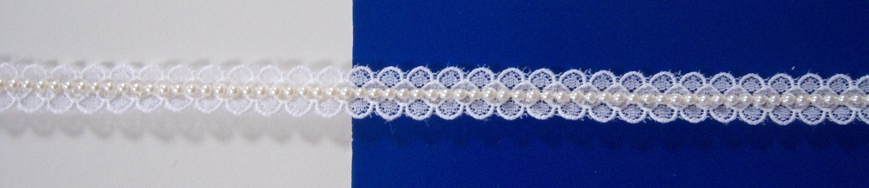 White Lace/Alabaster Pearls 1/2" Braid