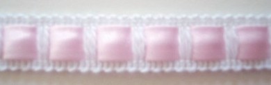 White/Pink Satin 7/16" Braid