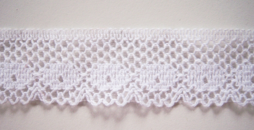 White Knitted Nylon 1 1/8" Lace