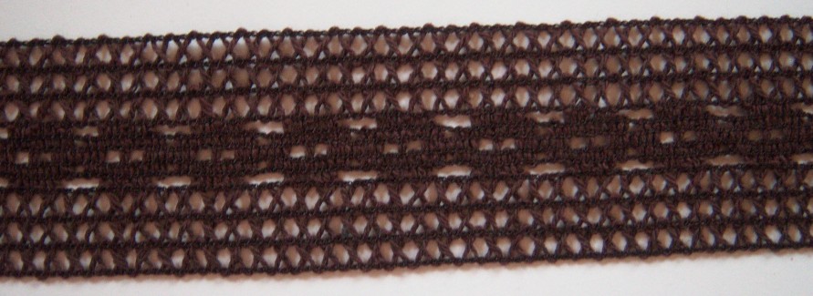 Chocolate Brown 1 5/8" Cotton Lace