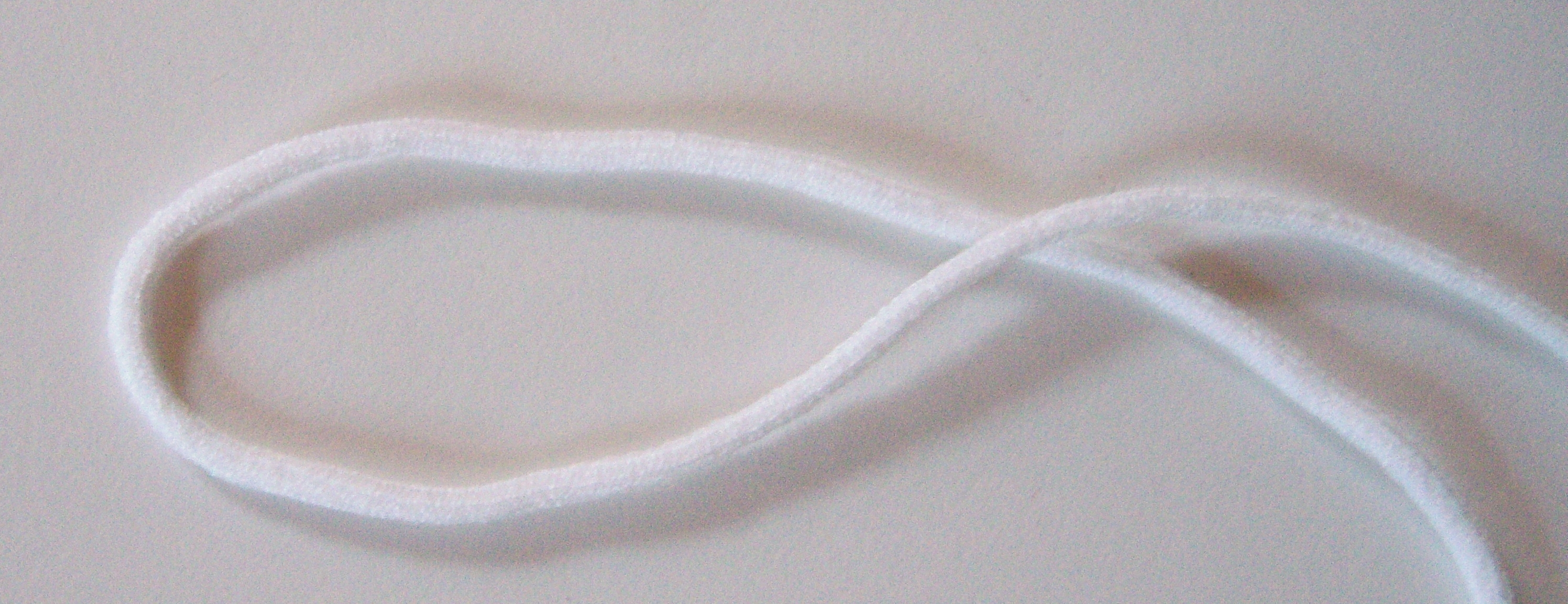 White 1/8" Stretch Knit Mask Elastic