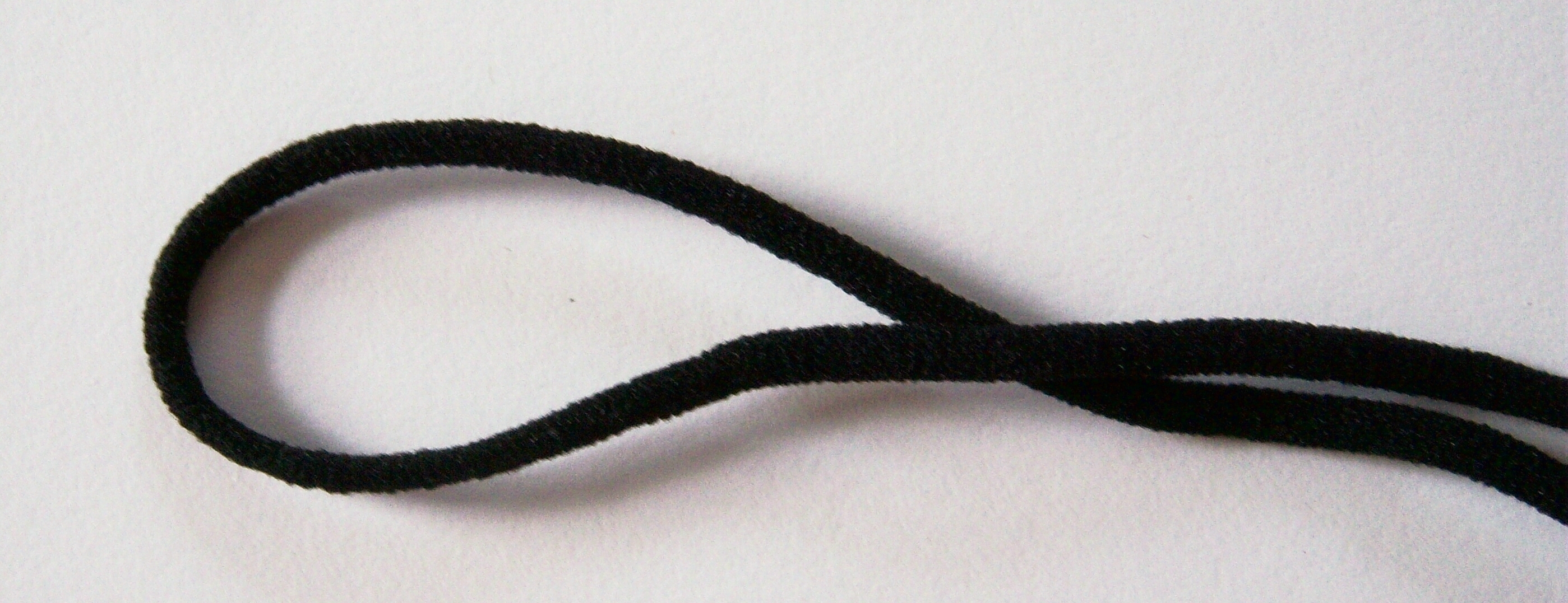 Black 1/8" Stretch Knit Mask Elastic