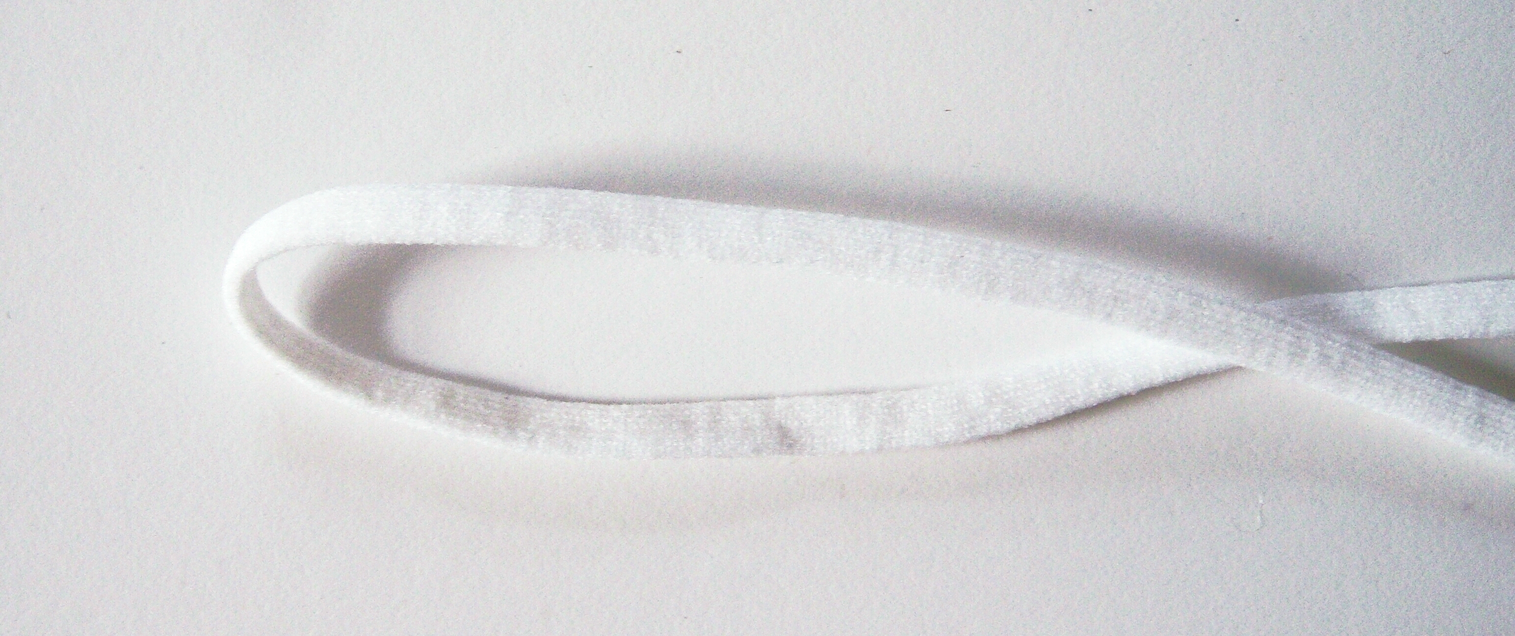 White 3/16" Stretch Knit Mask Elastic