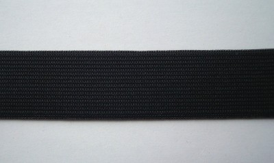 Black Soft Knit 1" - 1 1/4" Elastic