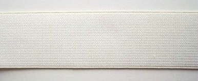 White Soft Knit 1" Elastic