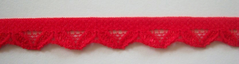 Happy Red 3/8" Stretch Lace