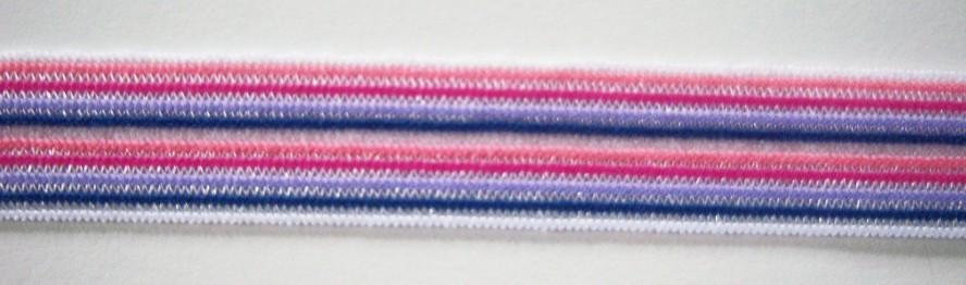 Orchid Stripe Fold Over Elastic