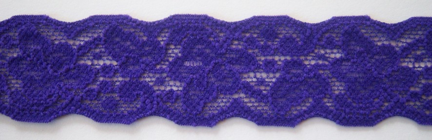 Purple 1 1/4" Stretch Lace