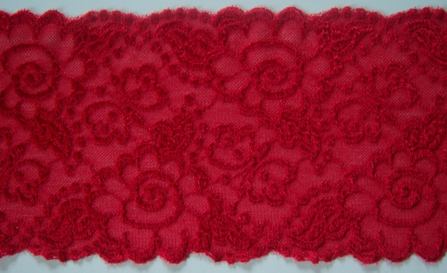 Vanity Fair Red 4" Stretch Lace