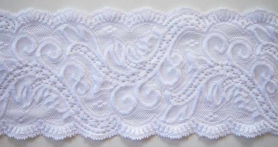 Vanity Fair White 4 1/4" Stretch Lace