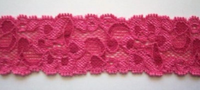 Rose Two Tone 1 1/2" Stretch Lace