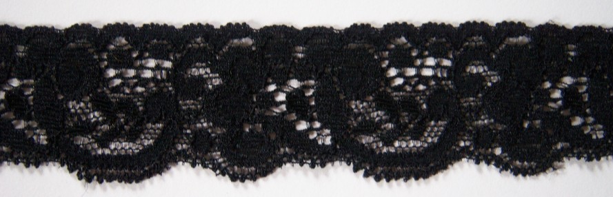 Black 1 3/8" Stretch Lace