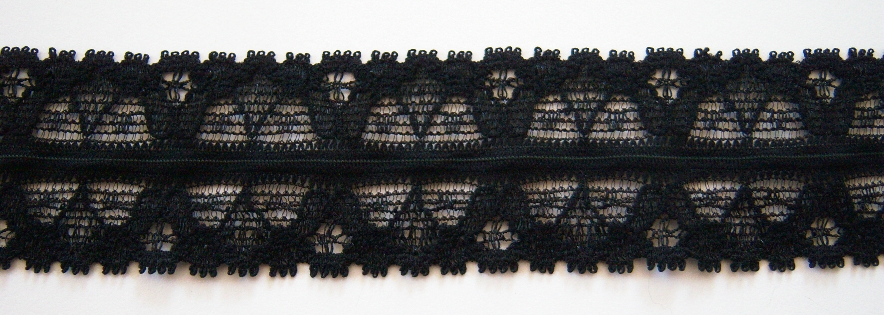 Black 5/8" Fold Over Stretch Lace