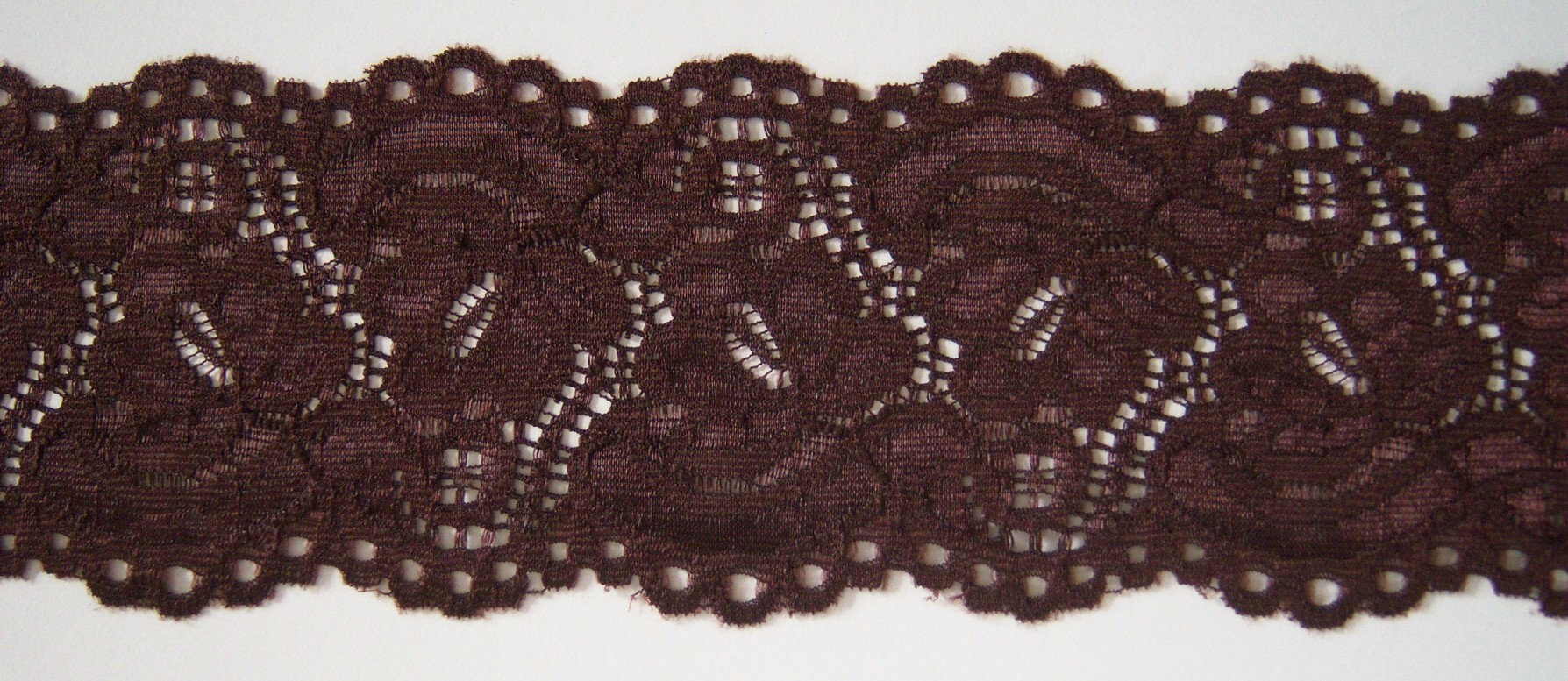 Chocolate Brown 3" Stretch Lace