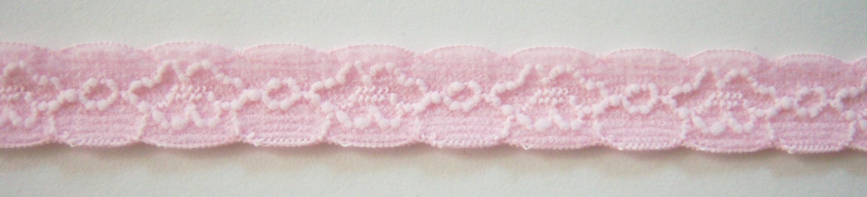 Pink 7/16" Stretch Lace