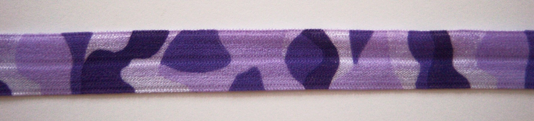 Purple Camoflage Fold Over Elastic