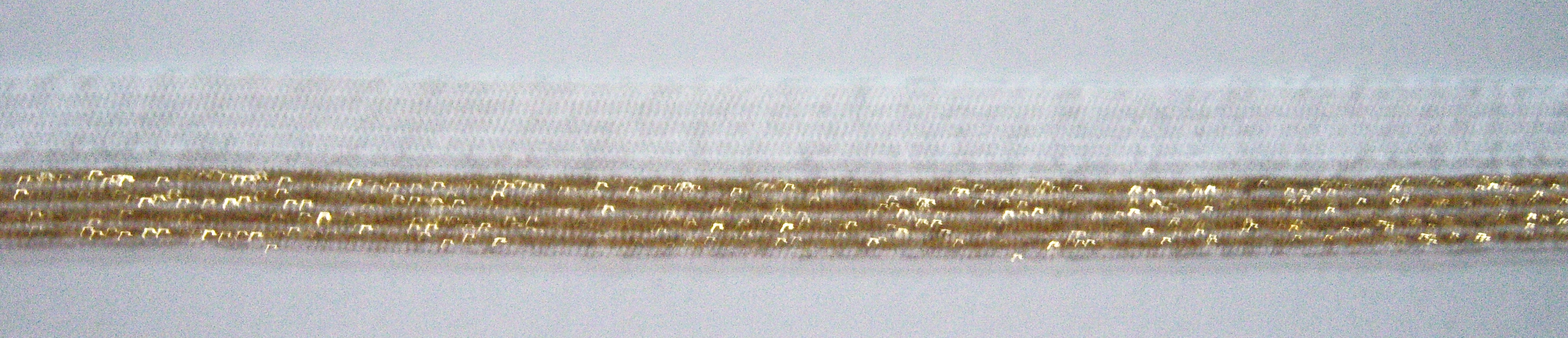 White/Gold Fold Over Elastic