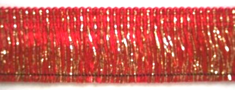 Red/Gold 1 1/4" Metallic Fringe
