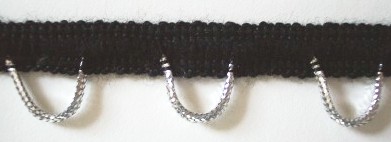 Black Braid/Silver Loops