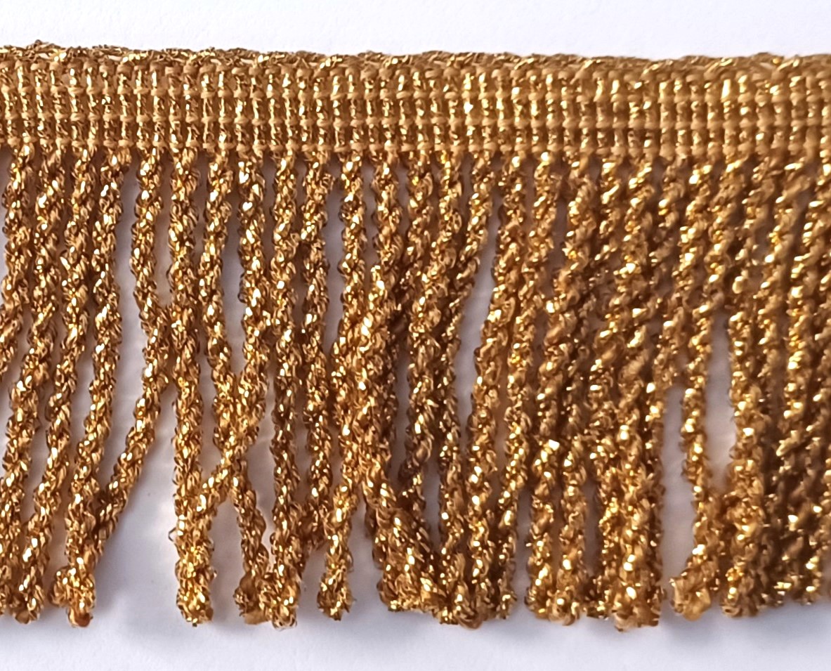 18k Gold Metallic 2" Fringe
