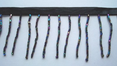 Black Plastic Bead 1 3/4" Fringe