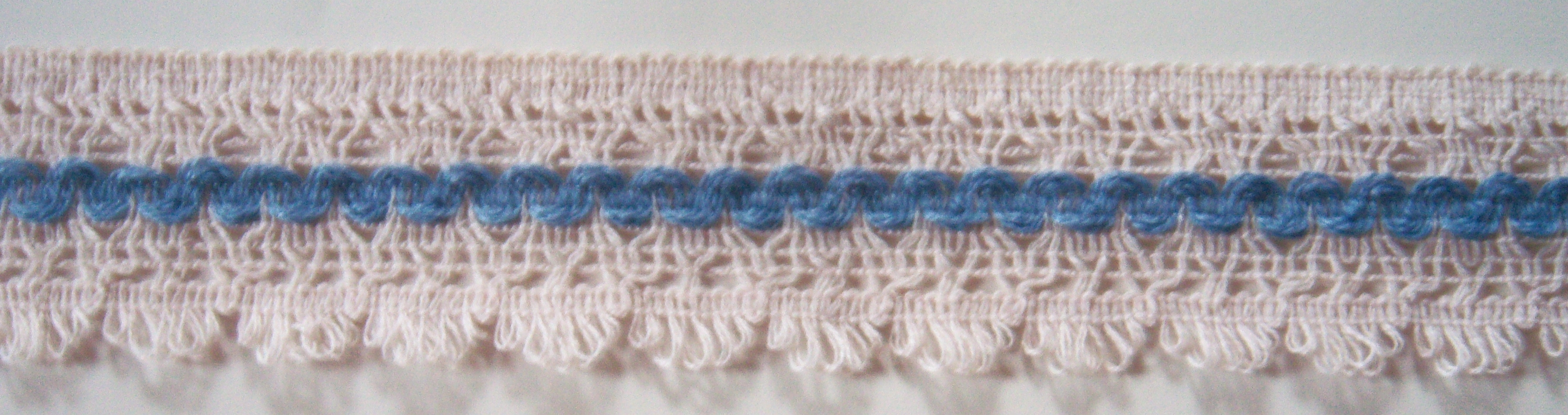 Natural/Wedgewood 1 1/2" Lace