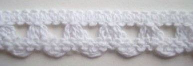 White 9/16" Cluny Lace