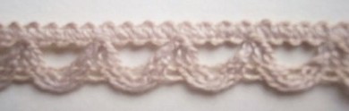 Beige 1/2" Poly Cluny Lace