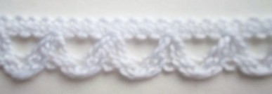 White 1/2" Poly Cluny Lace