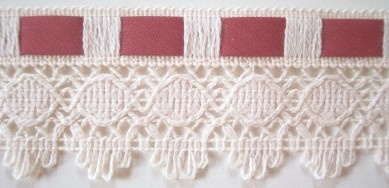 Natural/Wine 1 5/8" Lace