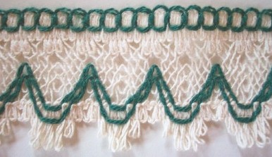Natural/Emerald 2" Lace