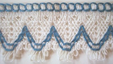 Natural/Smoky Blue 2" Lace