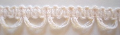 Natural 1/2" Poly Cluny Lace