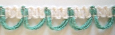 Natural/Mint 1/2" Cluny Lace