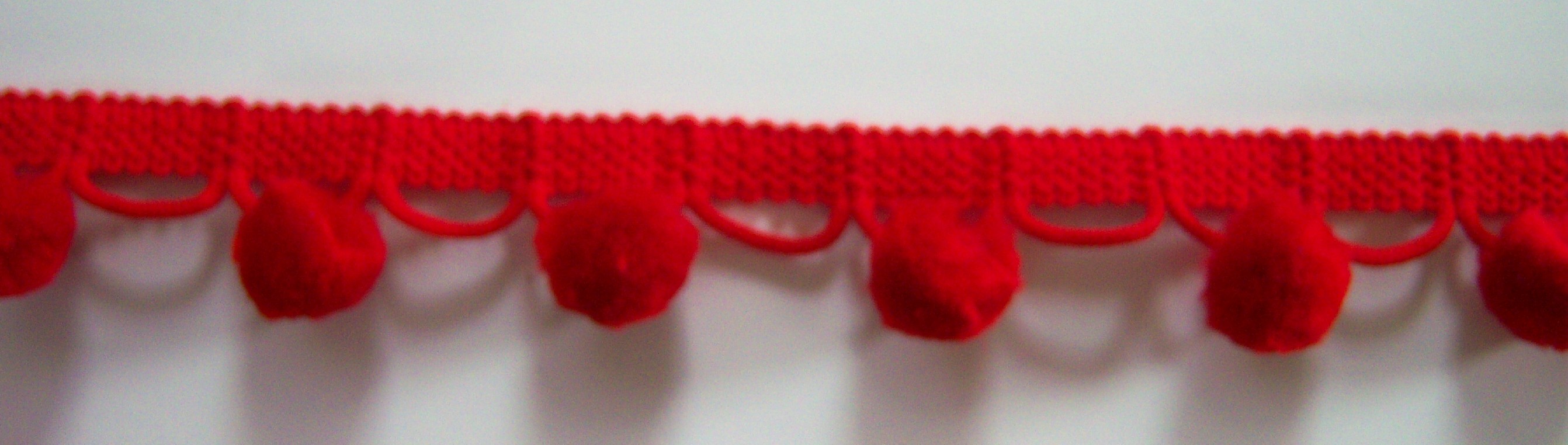 Red 1 1/4" Ball Fringe Sewing Trim