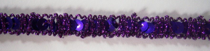 Purple Sparkle Sequin 7/16" Trim